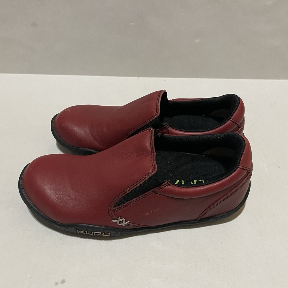 Kuru Kivi Red Leather Slip On Loafer Arch Support Comfort Shoes Womens Size 7‎
